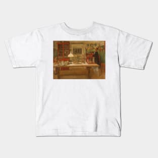 Getting Ready for a Game by Carl Larsson Kids T-Shirt